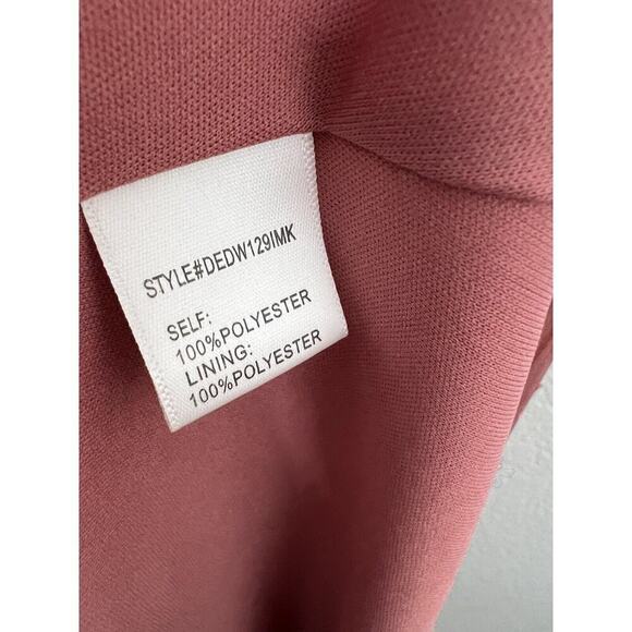 Arula Chiffon Ruffled Midi Dress Size A 1X Metallic Stripe Rose - Picture 4 of 8